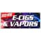 Signmission E-CIGS & VAPORS SOLD HERE BANNER SIGN pipes flavored pens hookah B-120 E-Cigs & Vapors Sold - alternate 1